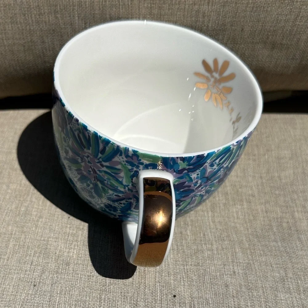 Lilly Pulitzer ceramic floral mug